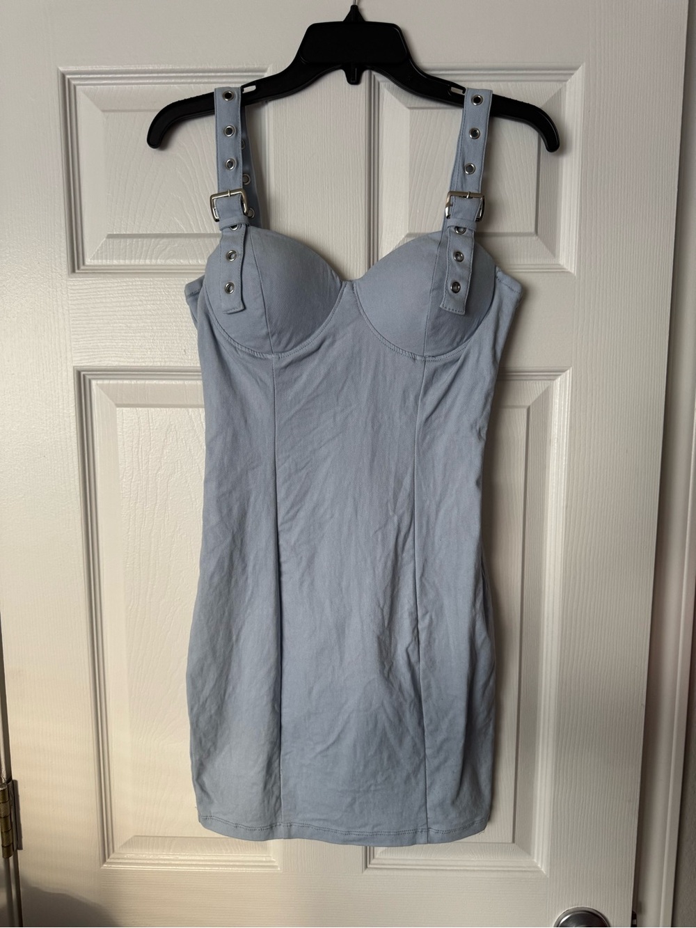 Haute Monde Pale Blue Denim Dress Size large